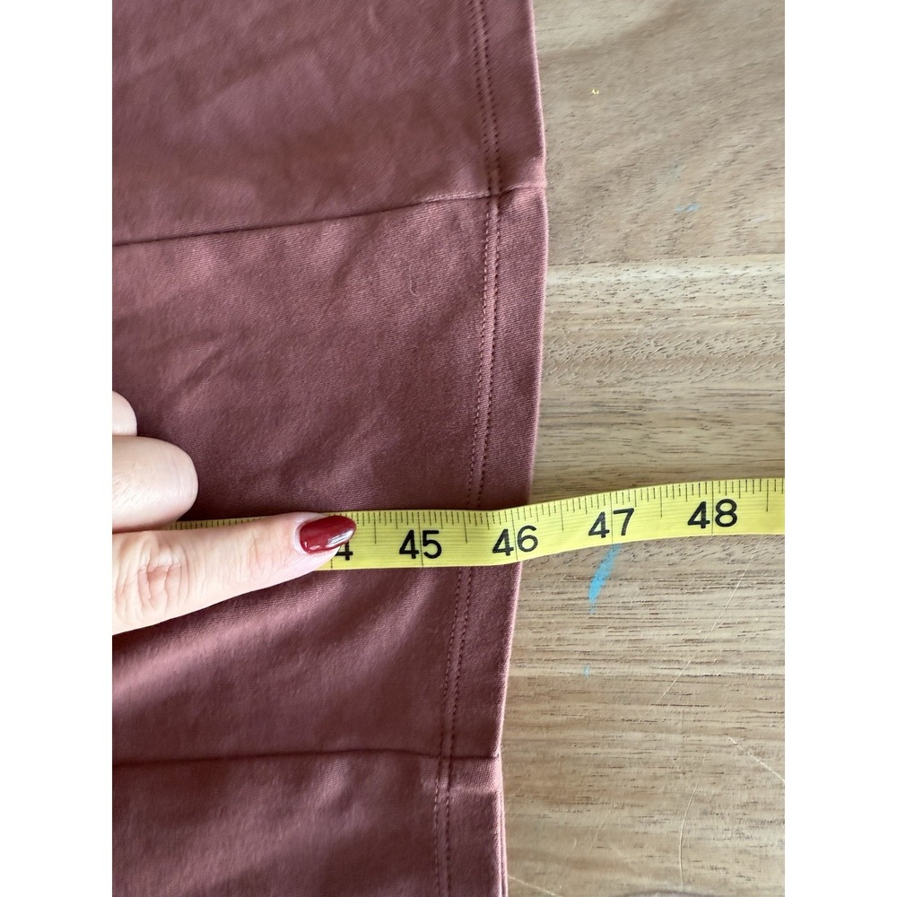 Old Navy Rust Brown Square Neck Short Sleeve Bodycon Midi Dress Size Medium - Picture 8 of 8